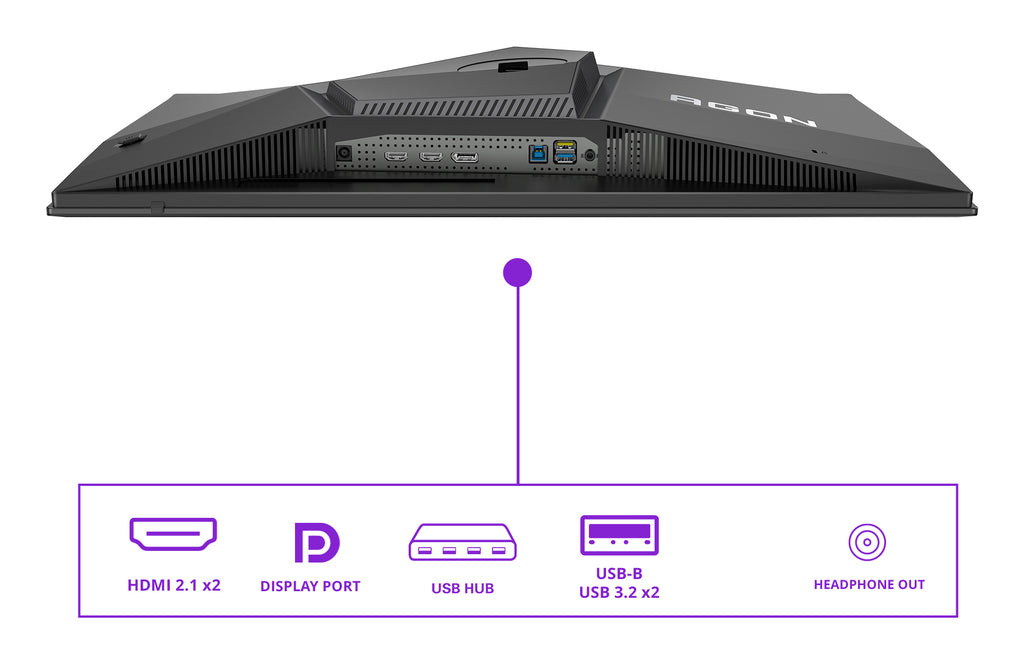 AOC AGON PRO AG276QKD2 écran plat de PC 67,3 cm (26.5") 2560 x 1440 pixels Quad HD QD-OLED Noir, Gris