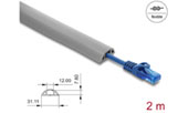 Delock Kabelkanal PVC flexibel 30 x 10 mm - Länge 2 m grau