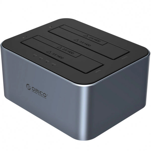 Orico HDD / SSD Docking Station 6626C3-C-V1 2-Drive for SATA 2.5inch / 3.5inch, Grey