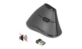 Delock Ergonomische vertikal optische 5-Tasten Maus 2,4 GHz kabellos - Lautlos