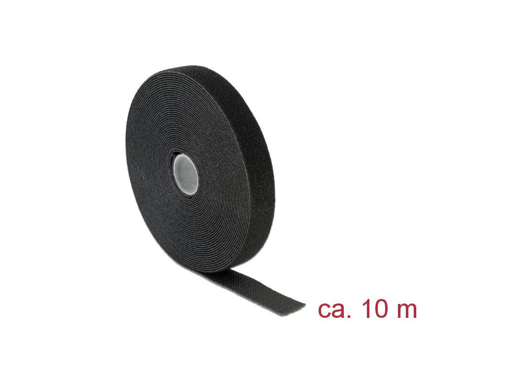 Delock Klettband auf Rolle L 10 m x B 20 mm schwarz