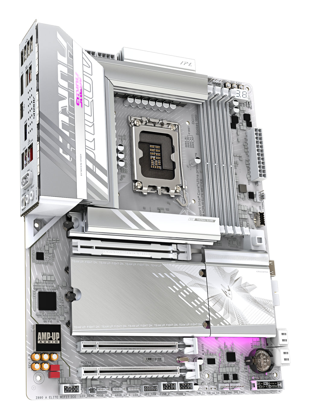 GIGABYTE Carte mère Z890 AORUS ELITE WIFI7 ICE - Prend en charge les processeurs Intel Core Ultra (Série 2), VRM à 16+1+2 phases, jusqu'à 8800MHz DDR5 (OC), 1xPCIe 5.0 + 3xPCIe 4.0, Wi-Fi 7, LAN 2.5GbE, Thunderbolt 4