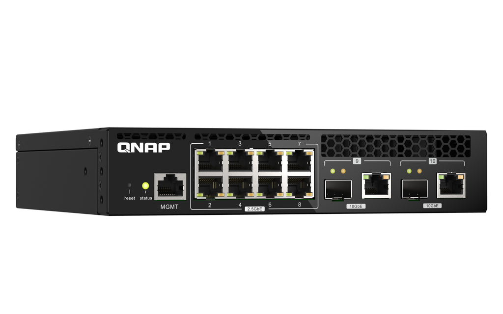 QNAP QSW-M2108R-2C Commutateur Réseau Géré L2 2.5G Ethernet PoE Noir