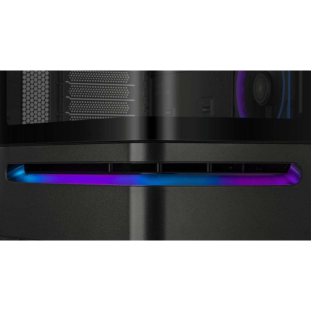 ASUS Prime AP202 ARGB Mini Tower, Boîtier PC mATX, Verre Trempé Panoramique, Noir
