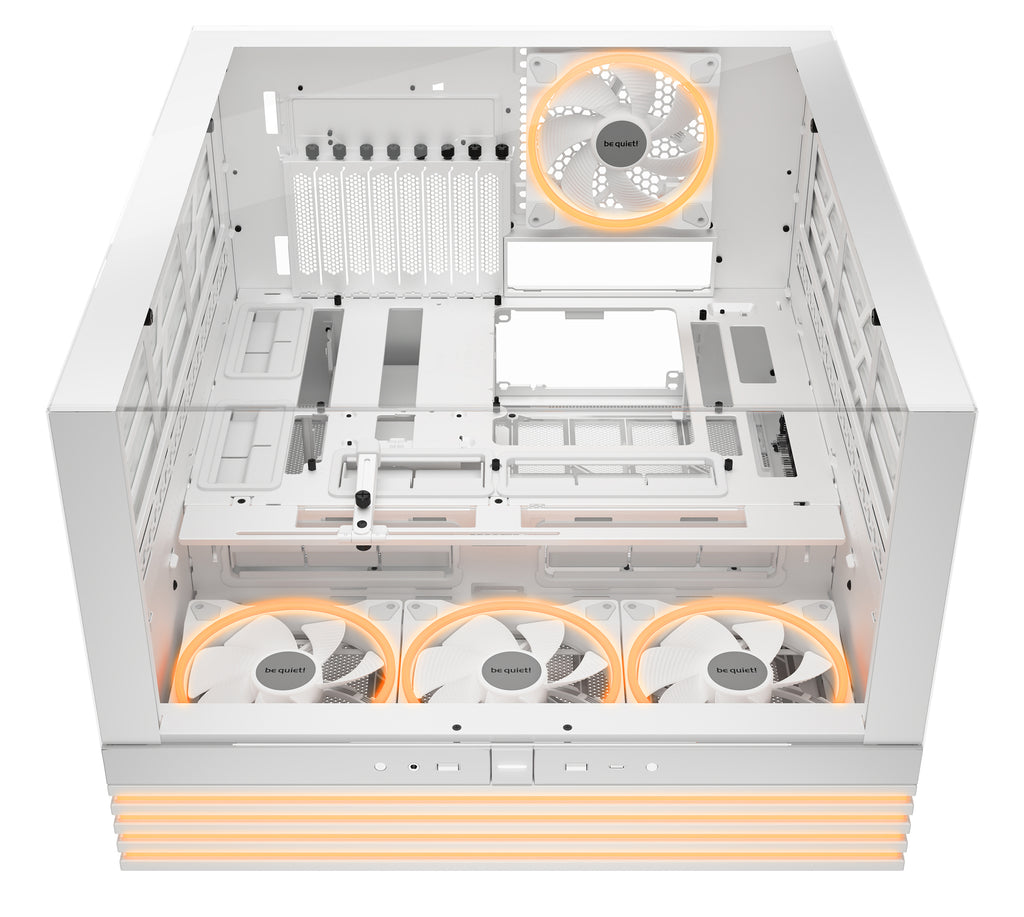 be quiet! Light Base 900 FX Blanc | Boîtier PC ARGB vitré, Mini ITX / Micro ATX / ATX / E-ATX / XL-ATX, 4 ventilateurs L