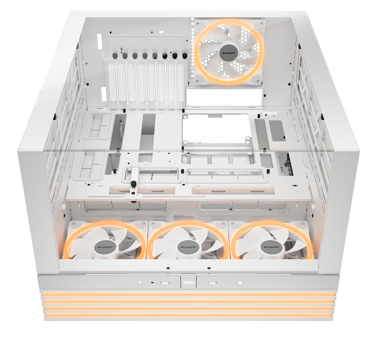 be quiet! Light Base 900 FX Blanc | Boîtier PC ARGB vitré, Mini ITX / Micro ATX / ATX / E-ATX / XL-ATX, 4 ventilateurs L
