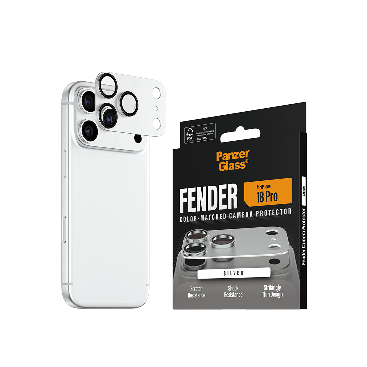 PanzerGlass ® Fender Camera Protector Silver iPhone 2026 Pro Protection d'écran transparent 1 pièce(s) - vue 6