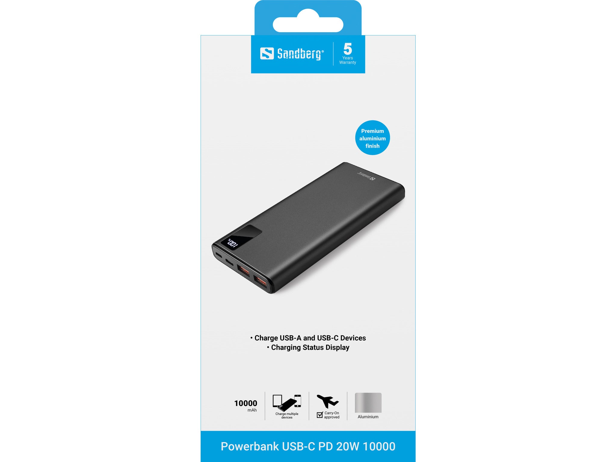 Sandberg 420-58 banque d'alimentation électrique 10000 mAh Noir