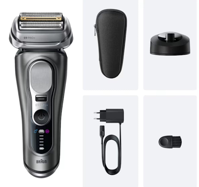Braun Series 9 Pro+ 9615S Rasoir à grille Tondeuse Noir, Gris