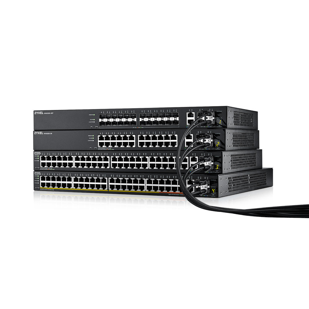 Zyxel XGS2220-30HP Switch Gigabit Ethernet L3 Géré PoE, Noir