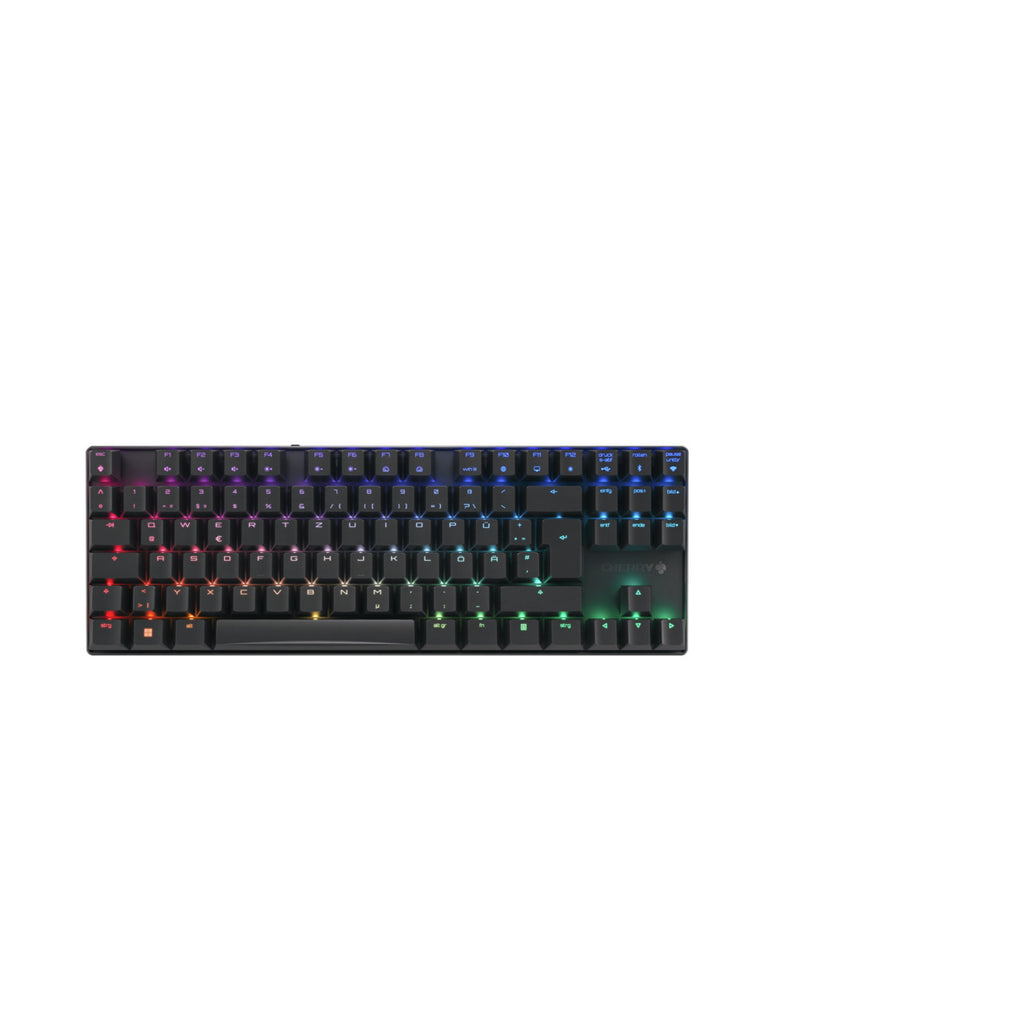 Cherry MX 8.2 TKL Wireless RGB Clavier Gaming Sans Fil RF et Bluetooth, QWERTZ Allemand, Noir