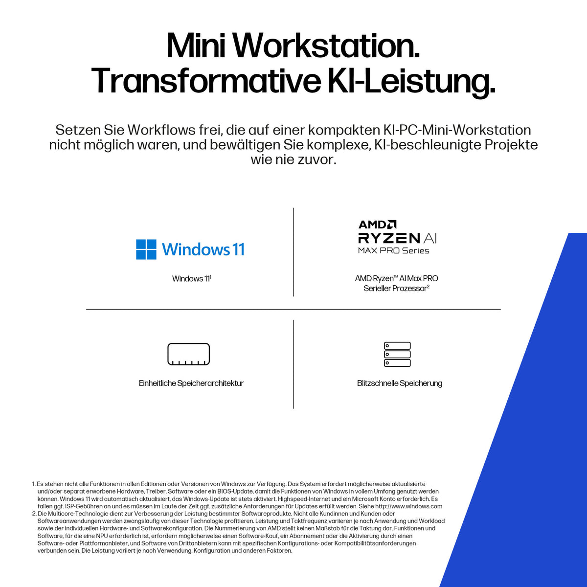 HP Workstation Z2 G1a Mini Ryzen AI Max+ Pro 395 128GB 2TB AMD Radeon 8060S Windows 11 Pro