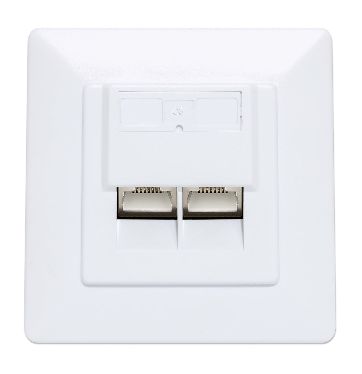 Intellinet 771900 Prise de Courant 2 x RJ-45, Blanc