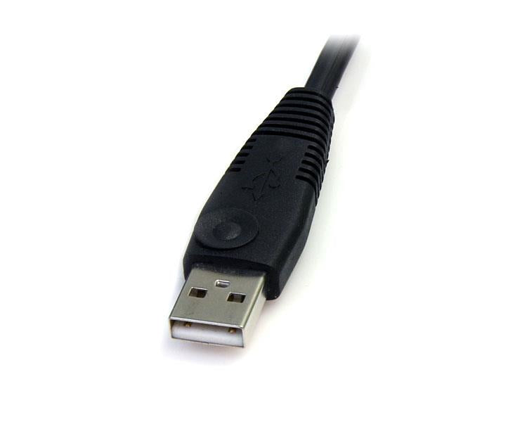 StarTech.com Câble de commutateur KVM DisplayPort USB 4 en 1 de 1,8 m avec audio et microphone