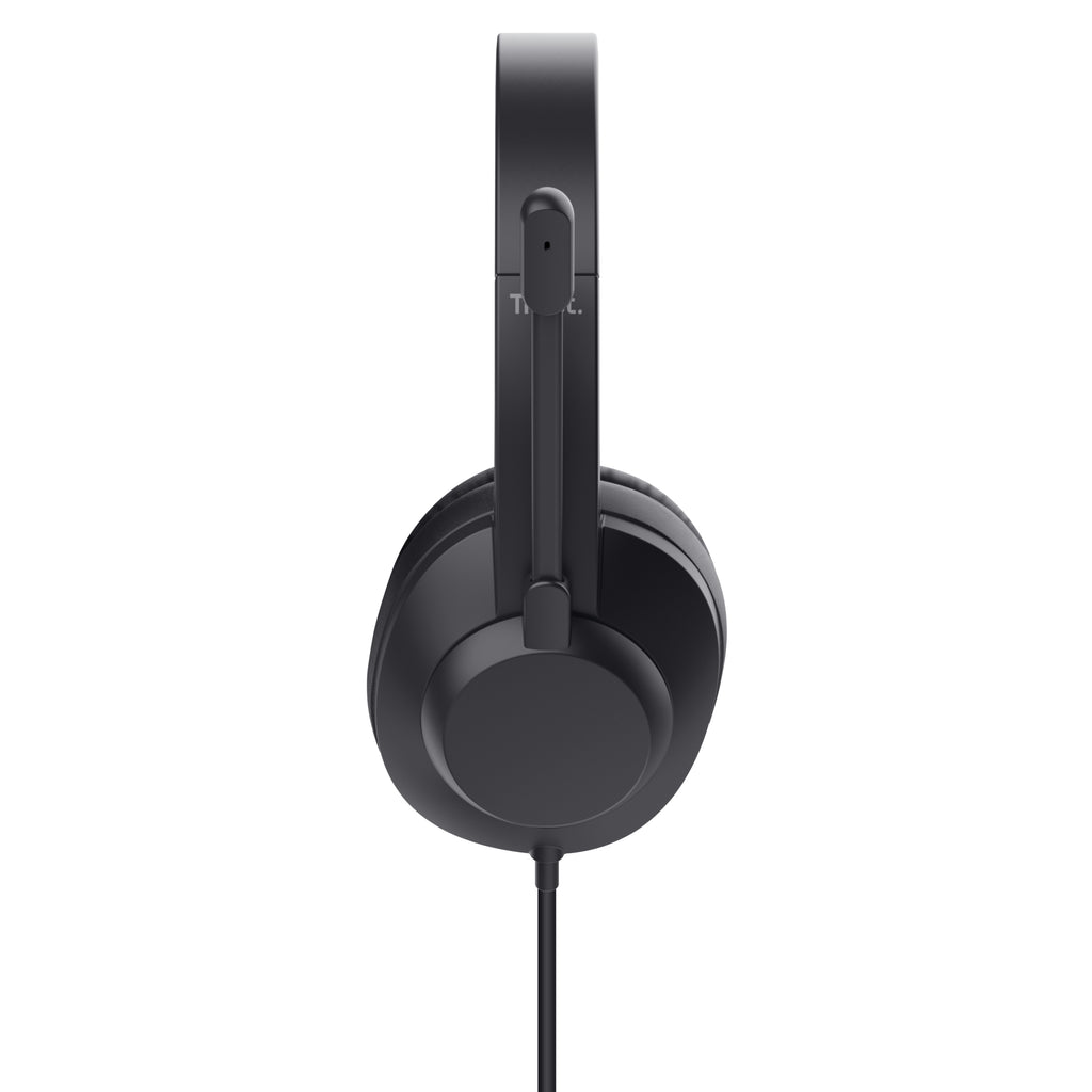 Trust Ayda Max USB Casque Avec fil Arceau Bureau/Centre d'appels USB Type-C / USB Type-A Noir