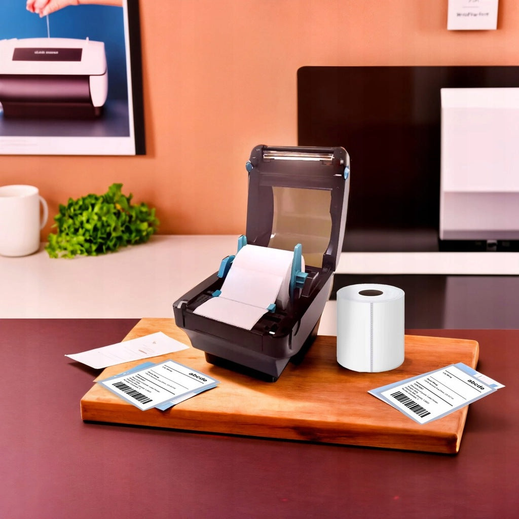 Mini-imprimante thermique pour étiquettes d'expédition autocollantes 100 x 150 mm, USB, Bluetooth, Wi-Fi, Zenwire TD-401