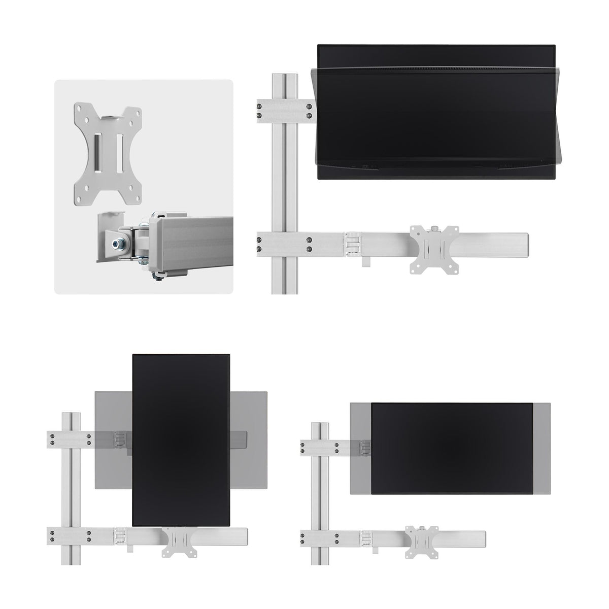 StarTech.com 6-MONITOR-ARM-A Support d'Écran Plat pour Bureau jusqu'à 32 pouces, Blanc