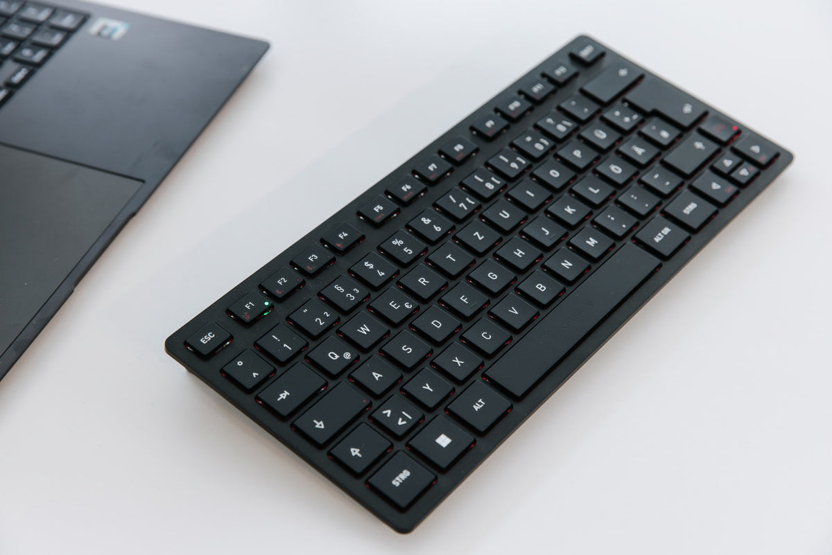 Cherry KW 9200 MINI Clavier Universel USB, RF Wireless et Bluetooth, QWERTZ Allemand, Noir