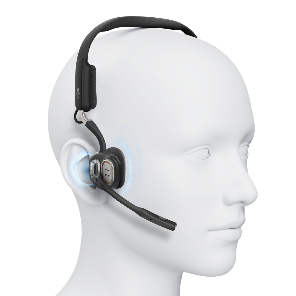 SHOKZ Openmeet Casque Sans fil Crochets auriculaires Bureau/Centre d'appels USB Type-C Bluetooth Noir - vue 5