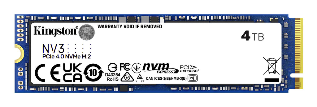Kingston Technology NV3 4 To SSD M.2 2280 NVMe PCIe 4.0