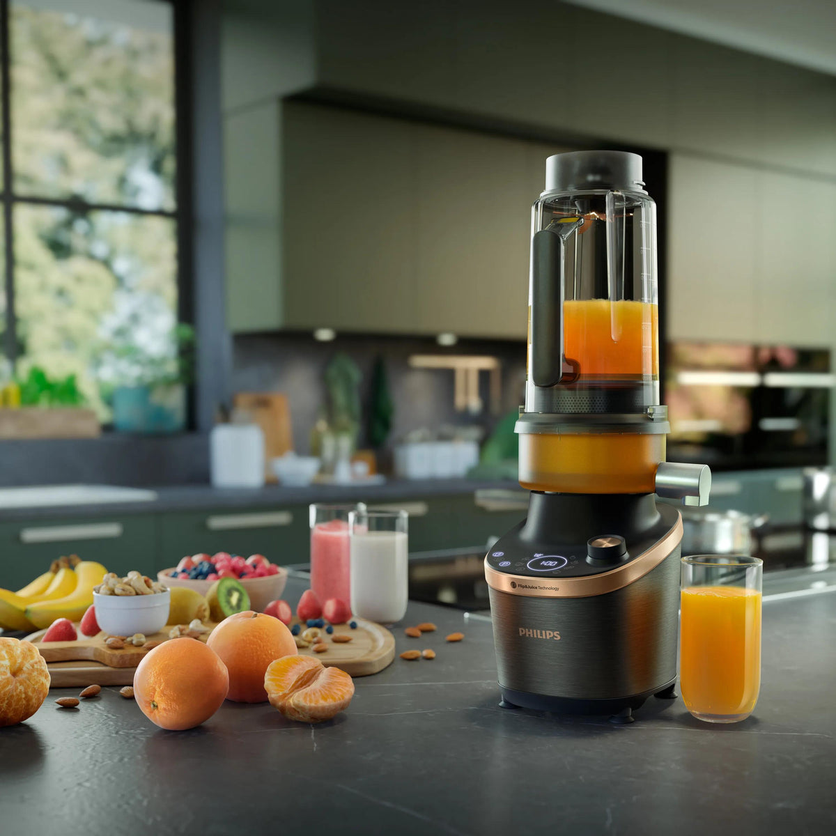 Philips Flip&Juice™ Blender HR3770/00 Blender haute vitesse avec module extracteur de jus