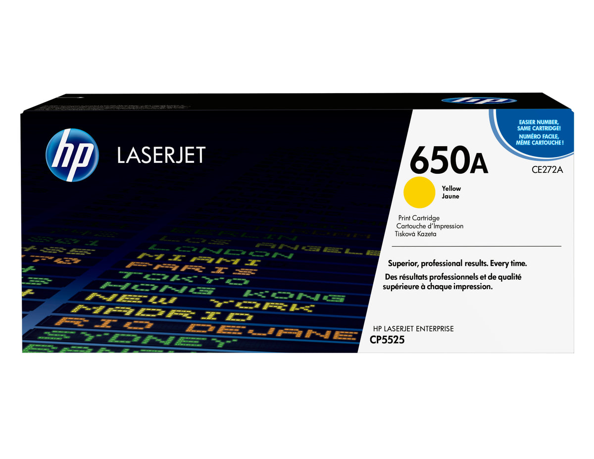 HP 650A toner LaserJet jaune authentique