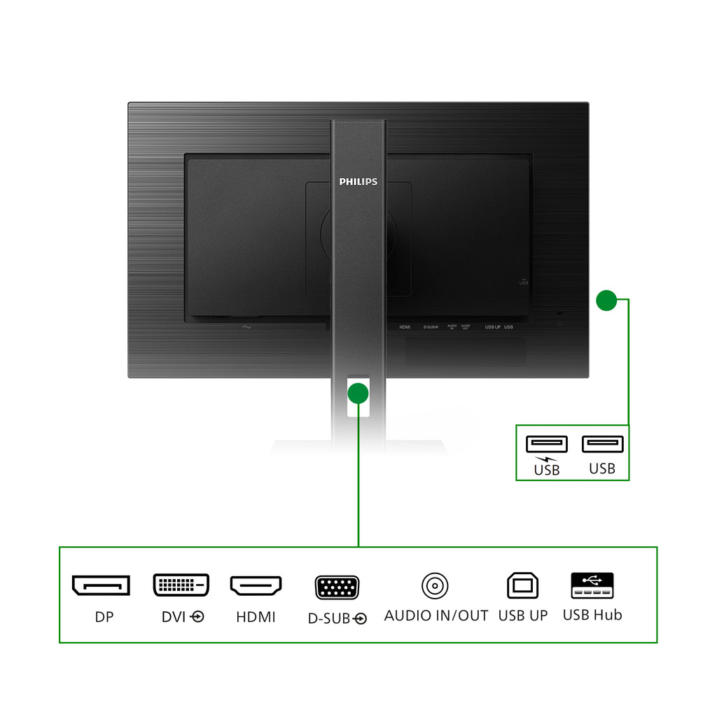 Philips 242B1G/00 écran plat de PC 60,5 cm (23.8") 1920 x 1080 pixels Full HD LED Noir