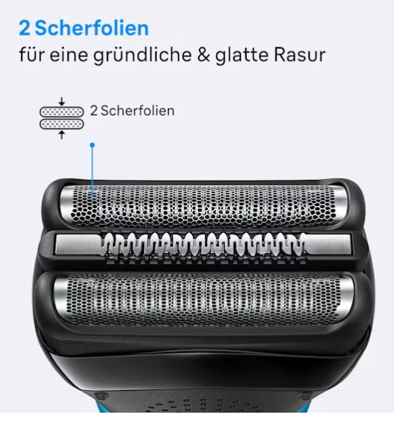Braun Series 3 310s Rasoir à grille Tondeuse Noir, Bleu