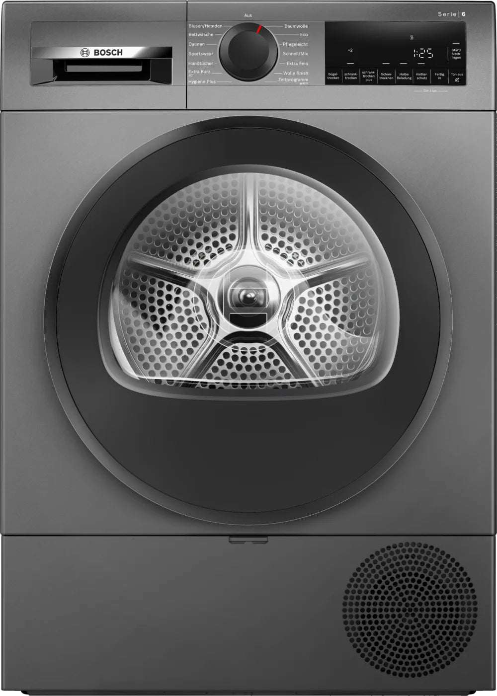 Bosch Bosch Serie 6 WQG243DR10 sèche-linge Pose libre Charge avant 9 kg Gris