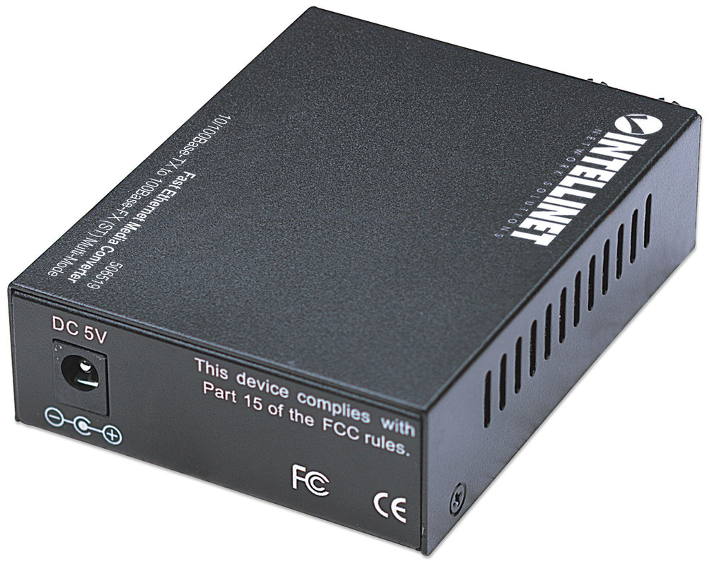 Intellinet 506519 Convertisseur de Support Réseau 100 Mbit/s 1310 nm Multimode Noir