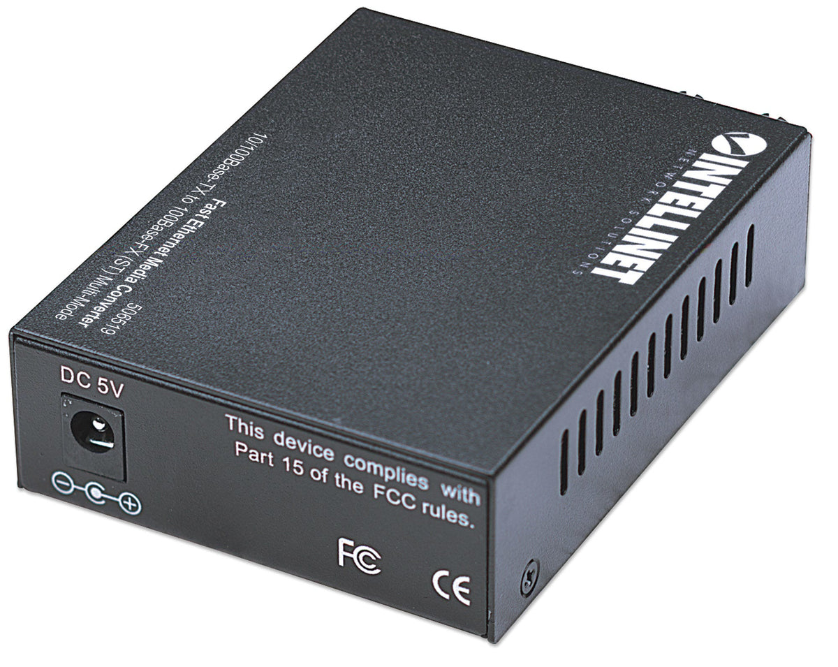 Intellinet 506519 Convertisseur de Support Réseau 100 Mbit/s 1310 nm Multimode Noir