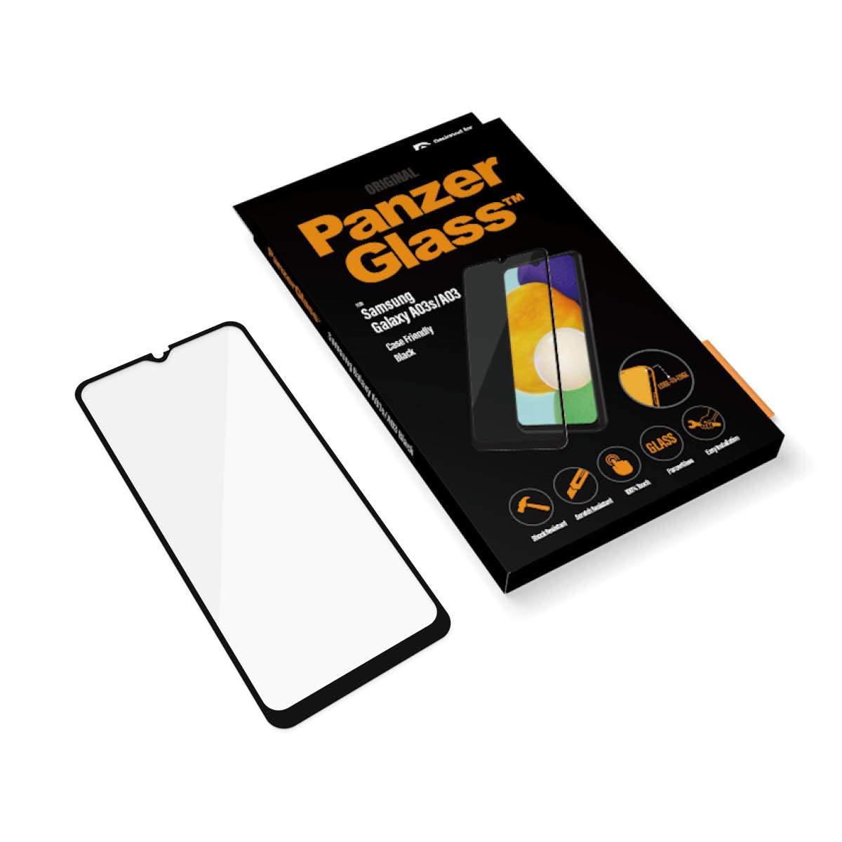 PanzerGlass Protection d'écran en Verre Trempé pour Samsung Galaxy A03s et A03, Transparent