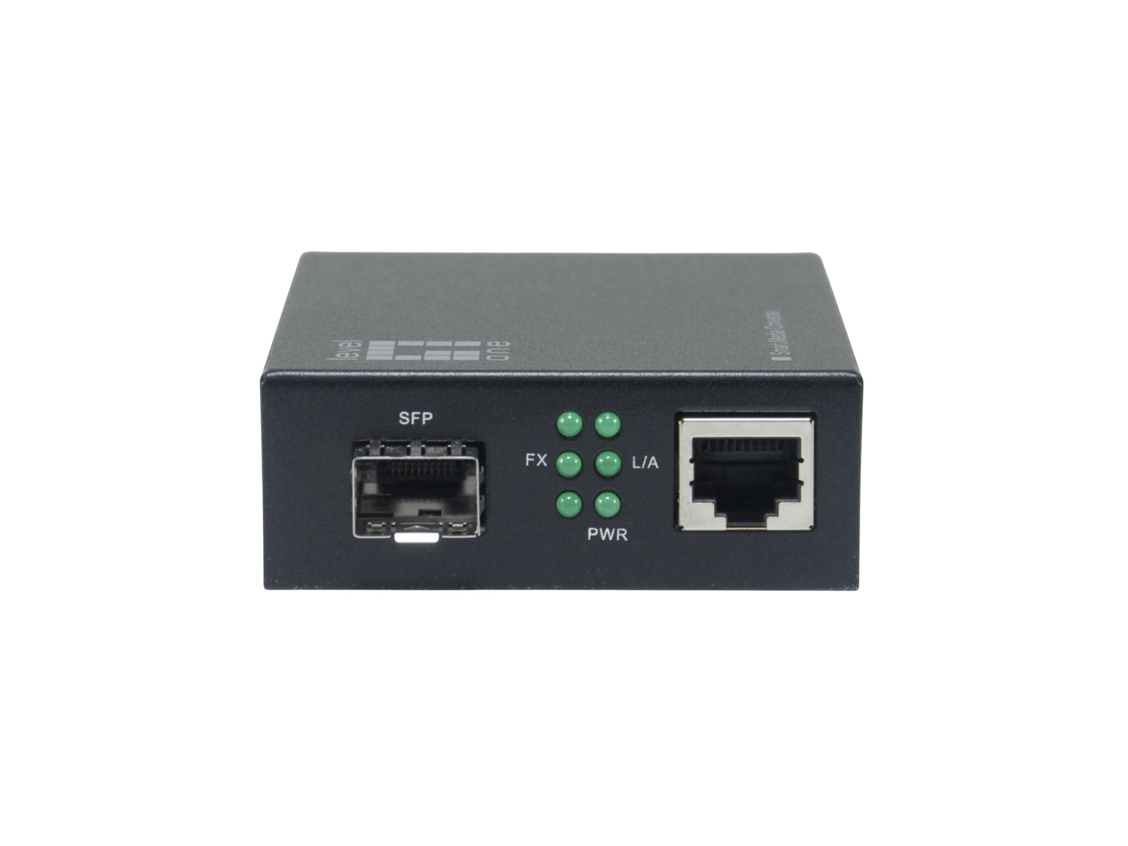 LevelOne GVM-2000 convertisseur de support réseau 1000 Mbit/s Noir