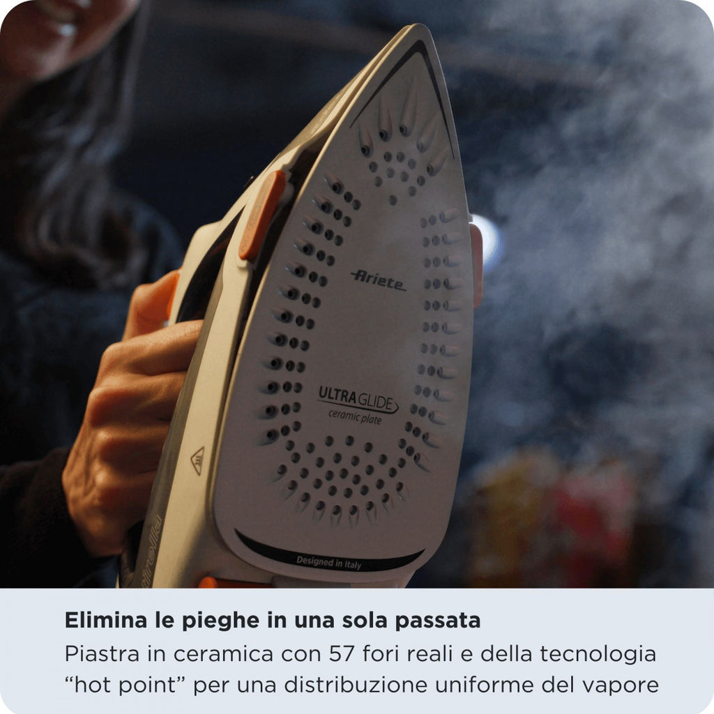 Ariete 6190/00 Fer à repasser à sec ou à vapeur Semelle céramique Ultraglide 2400 W Gris, Noir