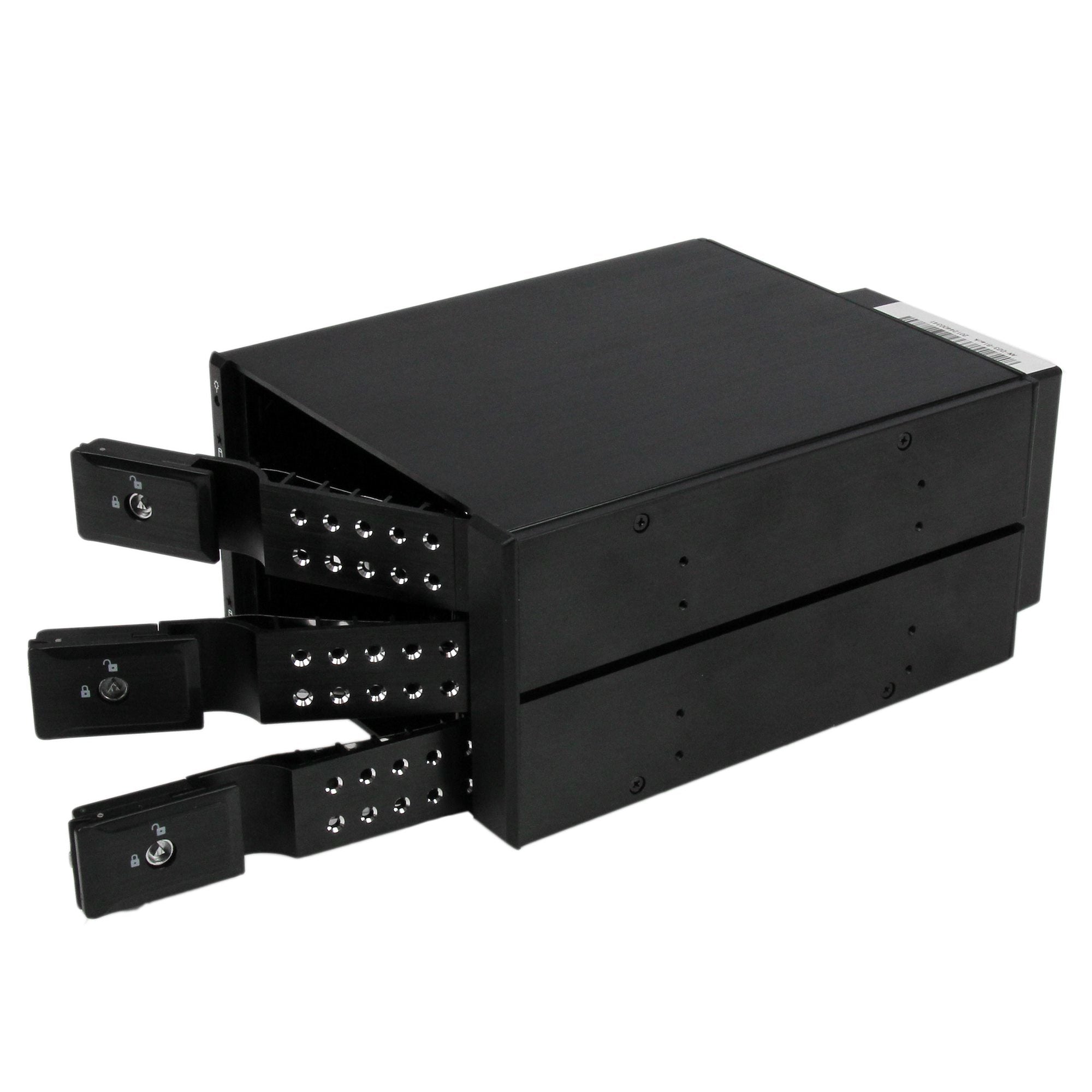 StarTech.com Rack Mobile en Aluminum Sans Tiroir pour 3x Disque Dur SAS II/SATA III 6 Gbps - Hot Swap