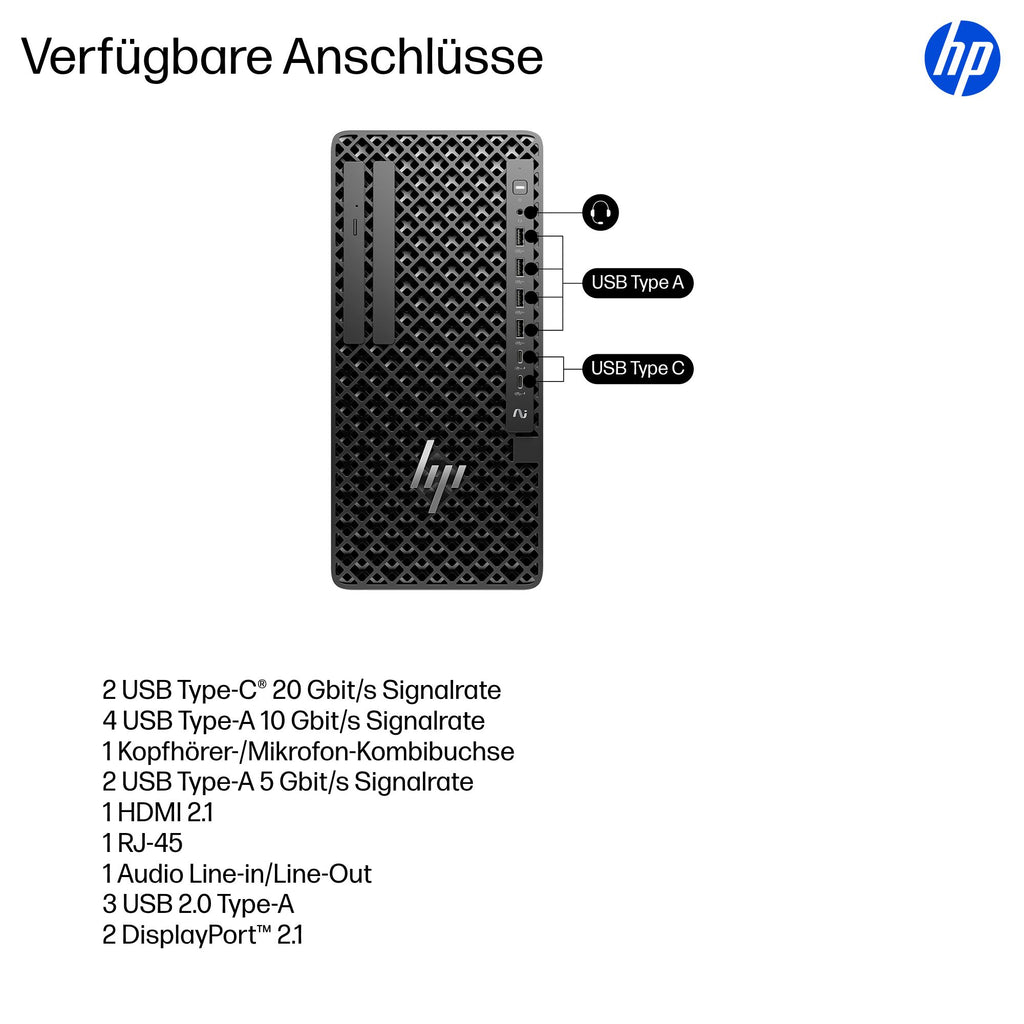 HP Workstation Z1 G1i Tower, Intel Core Ultra 5 245, 16GB RAM, 512GB SSD, Intel Graphics, Windows 11 Pro