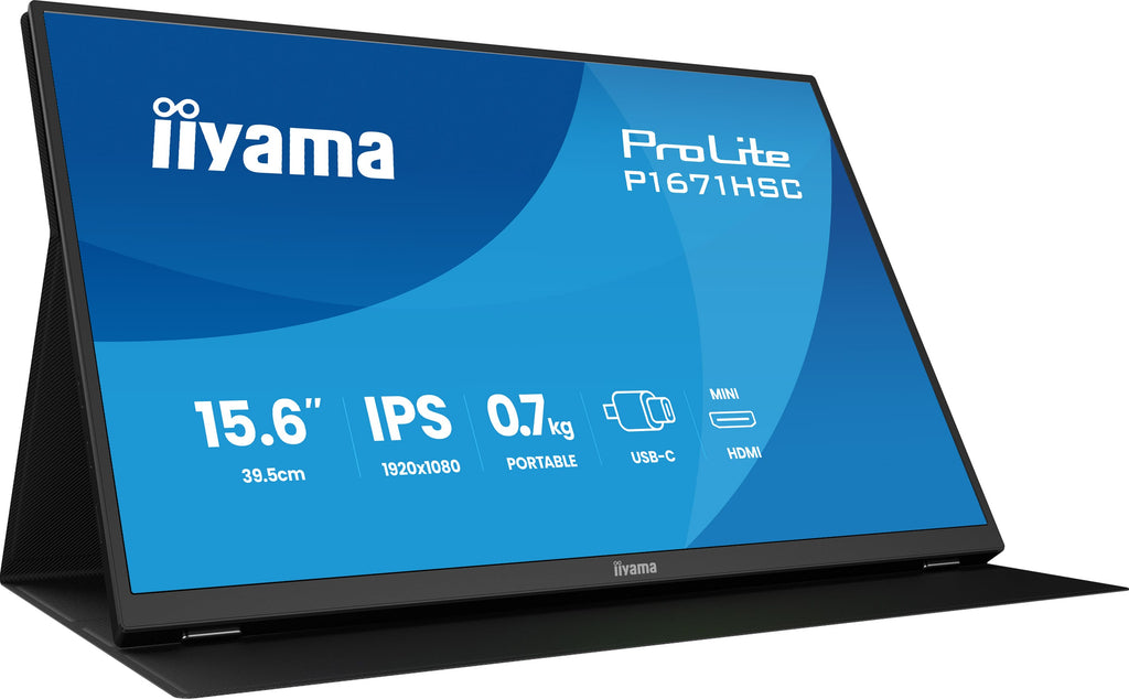 iiyama ProLite P1671HSC-B1 écran plat de PC 39,6 cm (15.6") 1920 x 1080 pixels Full HD LED Noir