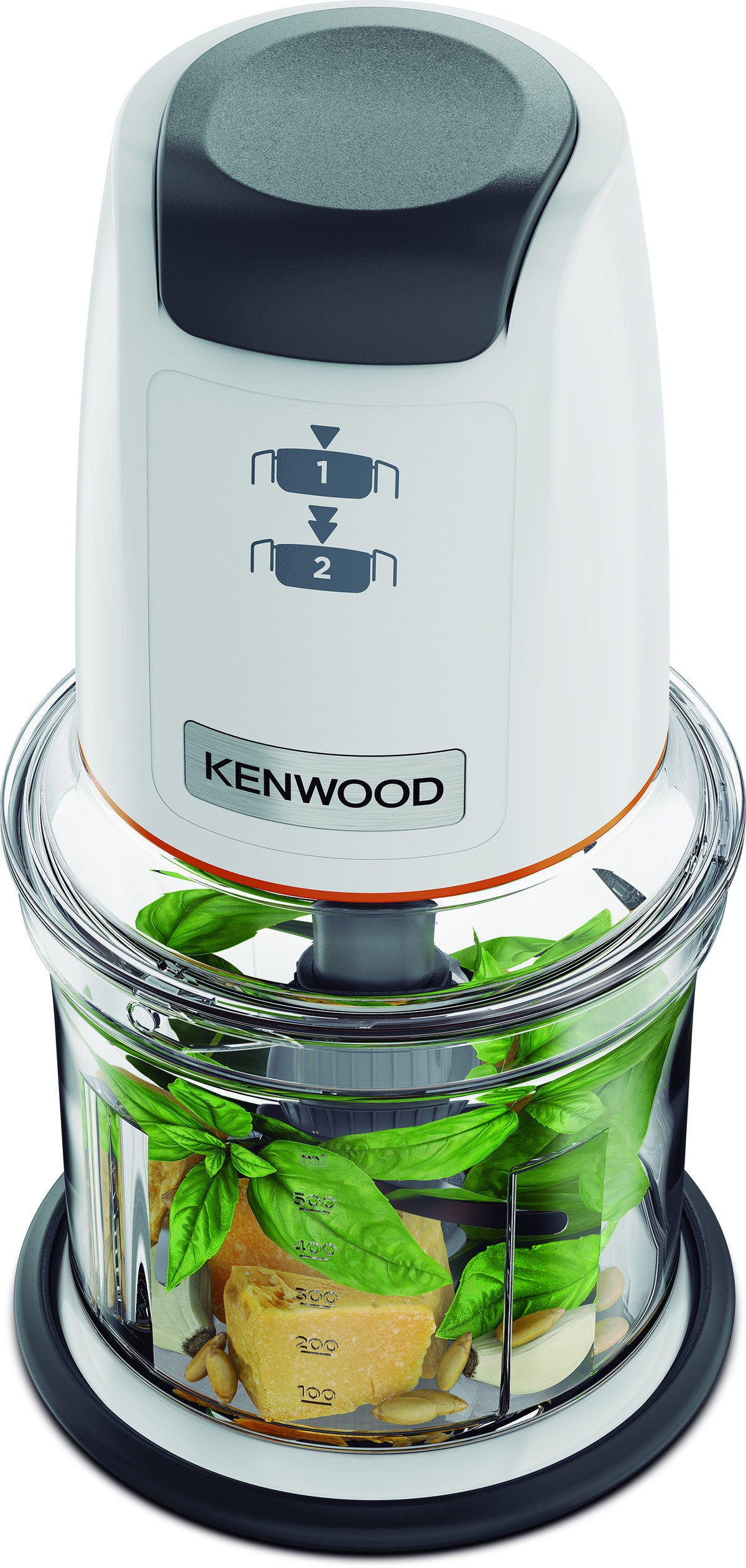 Kenwood CHP61.000WH Hachoir Électrique 0,5 L 500 W, Gris et Blanc