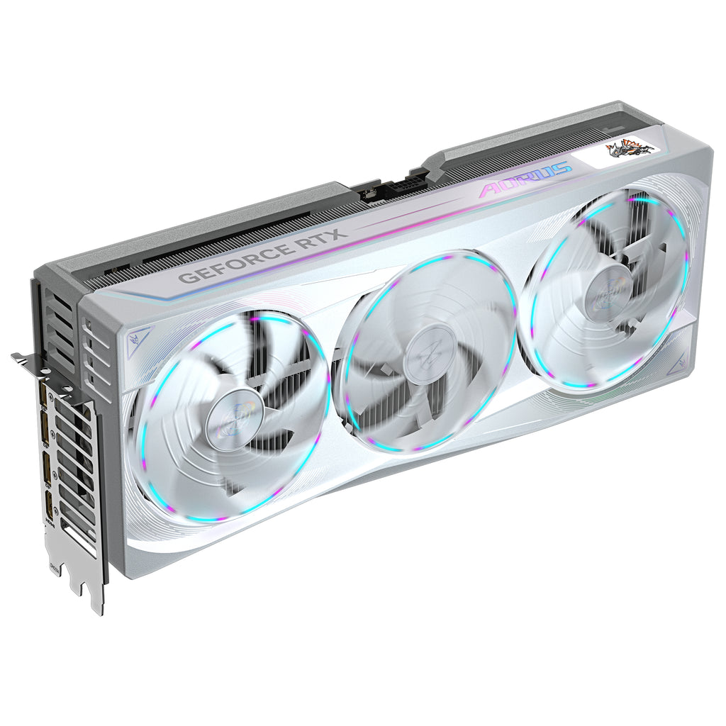 GIGABYTE AORUS GeForce RTX 5090 MASTER ICE 32G Carte Graphique - 32 Go GDDR7, 512 bits, PCI-E 5.0, 2655MHz Fréquence du Cœur, 3 x DP 2.1a, 1 x HDMI 2.1b, NVIDIA DLSS 4, GV-N5090AORUSM ICE-32GD - vue 5