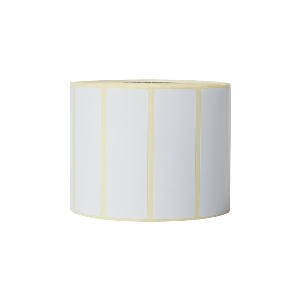 Brother BDE-1J026076-102 Étiquettes Adhésives Blanches 76 mm x 26 mm, Pack de 8 Rouleaux