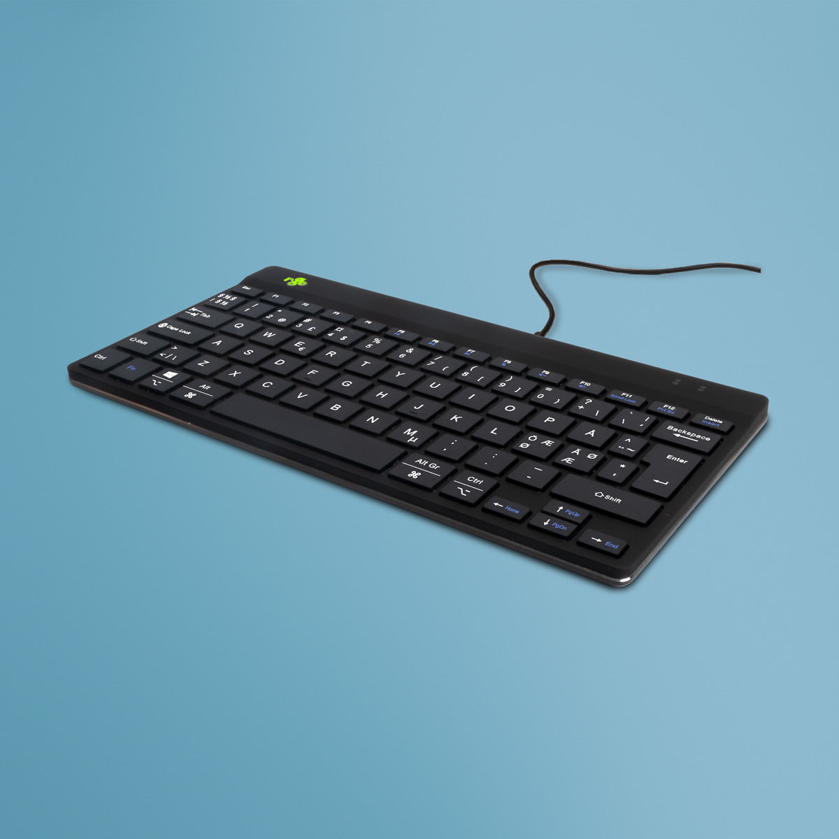 R-Go Tools Clavier Ergonomique Compact Break, QWERTY Nordic, Filaire, Noir