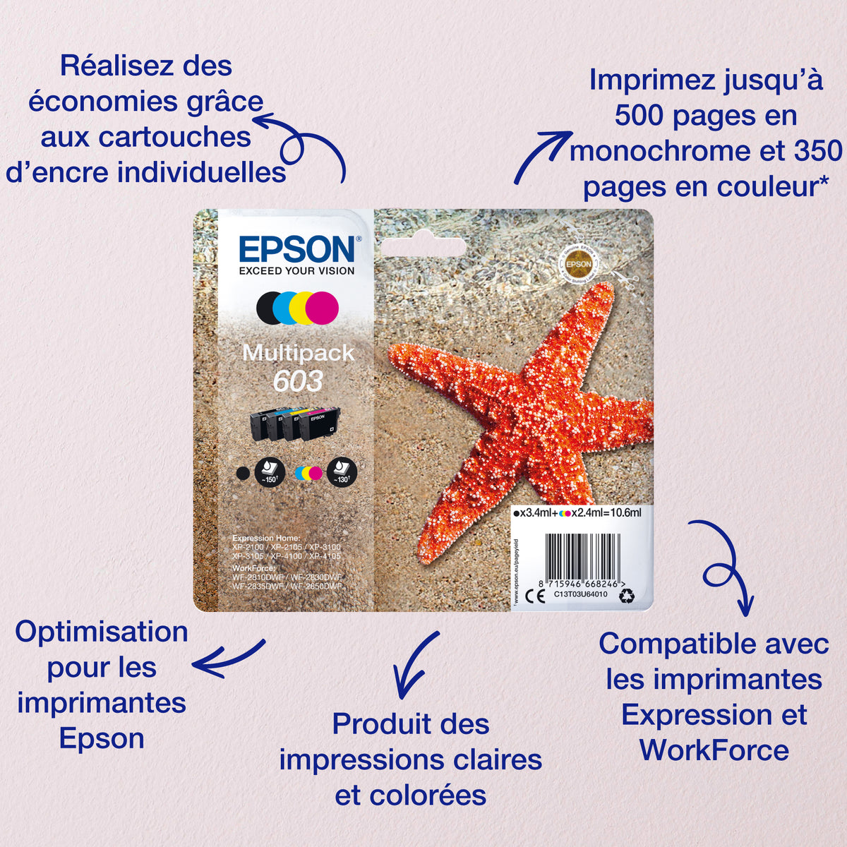 Epson Cartouche d'Encre Noire 603 Singlepack