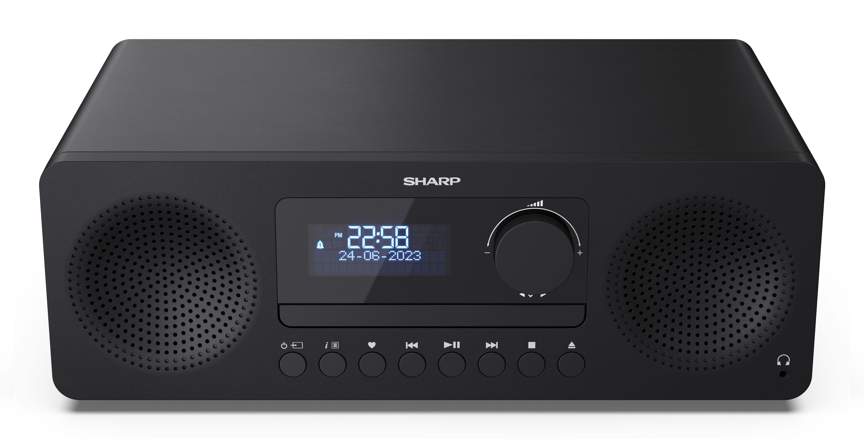Sharp XL-B720D(BK) ensemble audio pour la maison Système micro audio domestique 30 W Noir