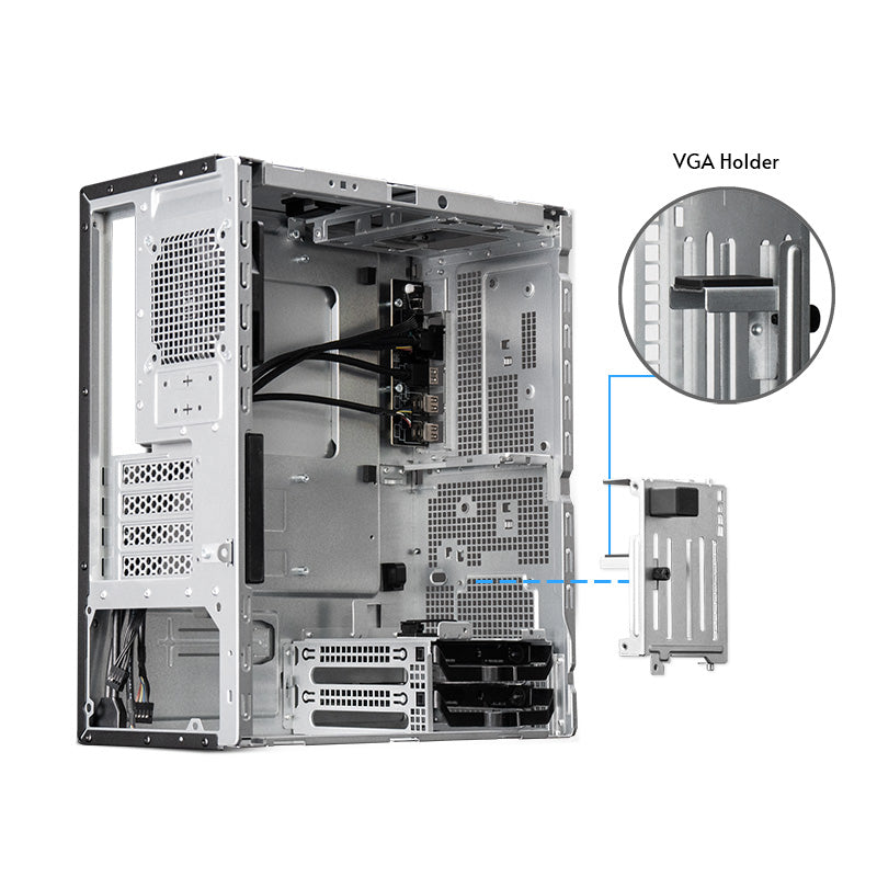 Chieftec Midi Tower BS-20B-OP, Schwarz o.NT Noir - vue 5