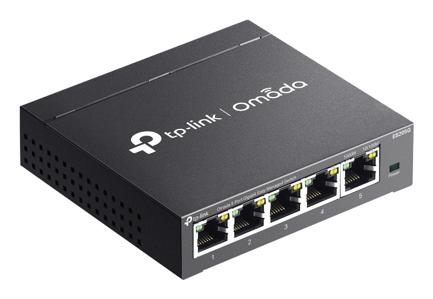 TP-Link Omada ES205G Commutateur Réseau Géré Gigabit Ethernet 5 Ports, Noir