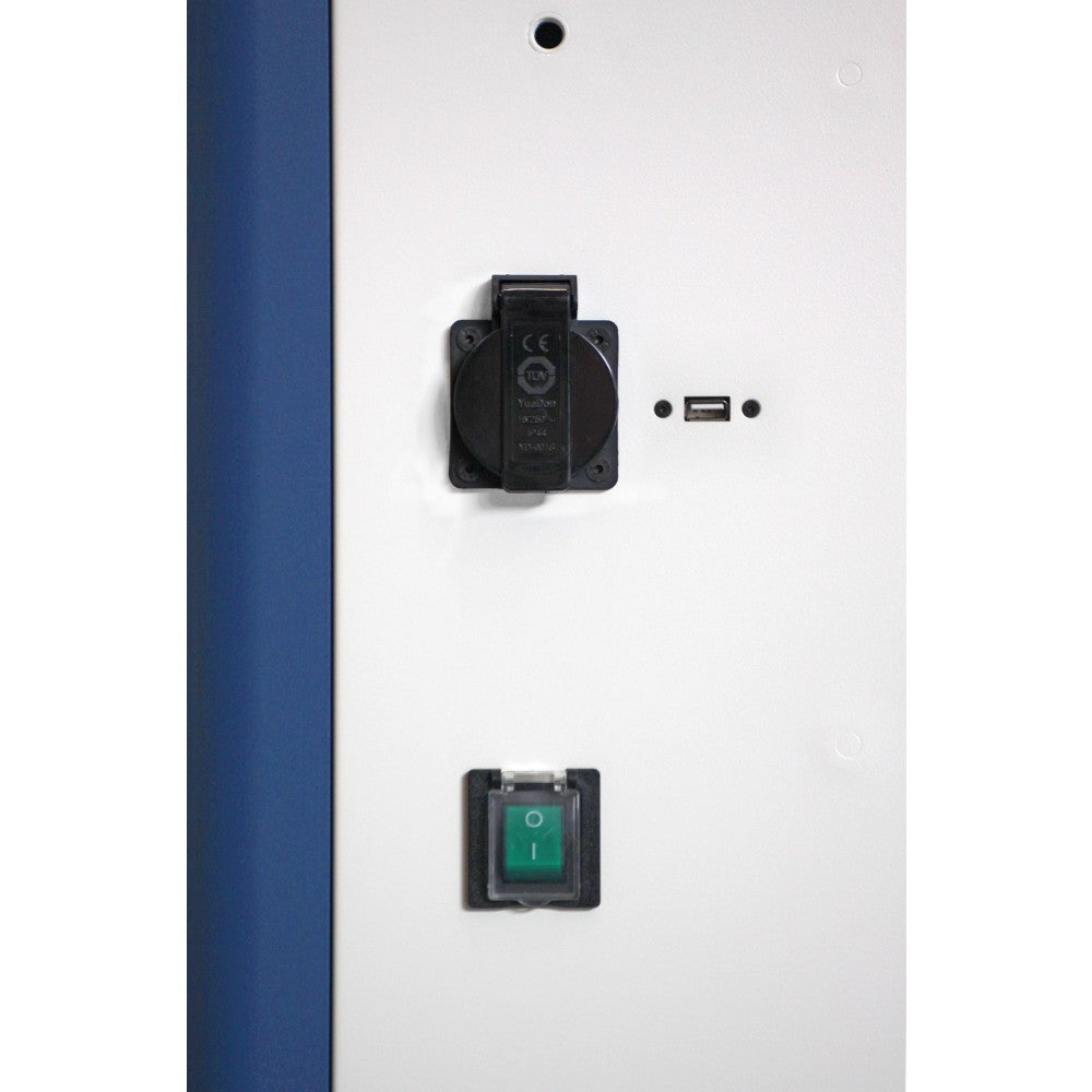 Techly I-CABINET-30DUTY chariot et rangement roulant Classe mobile de charge et de gestion Blanc, Bleu