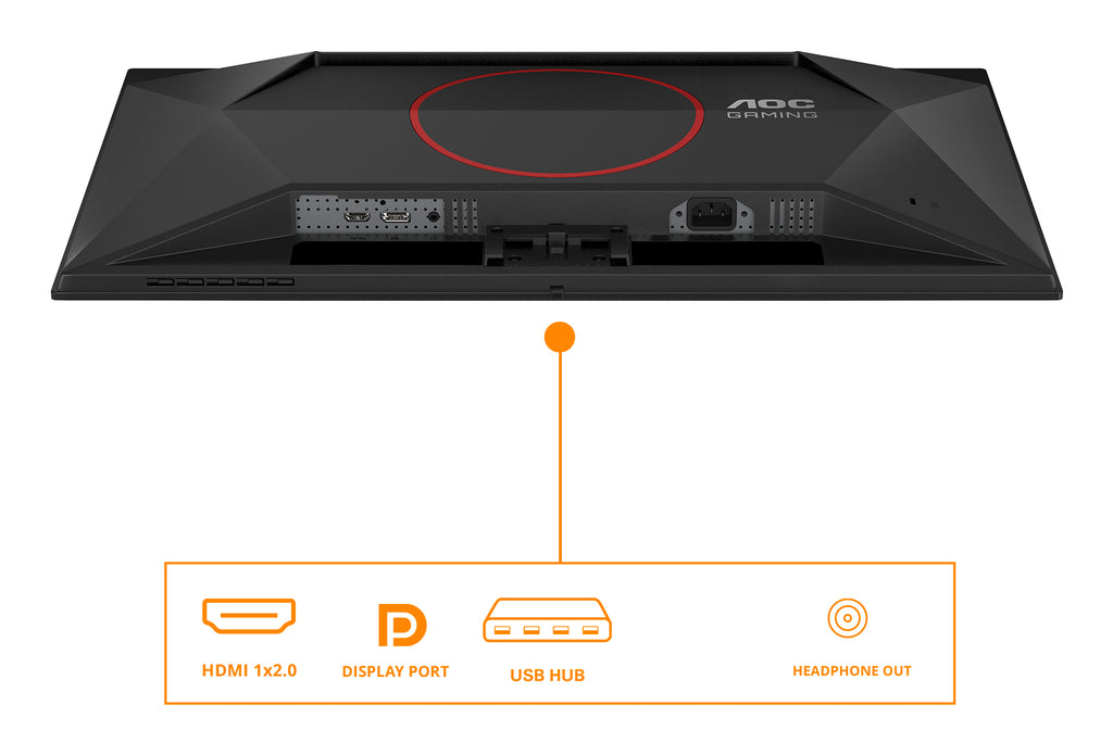 AOC G4 Q27G41ZDF écran plat de PC 67,3 cm (26.5") 2560 x 1440 pixels Quad HD QD-OLED Noir, Rouge