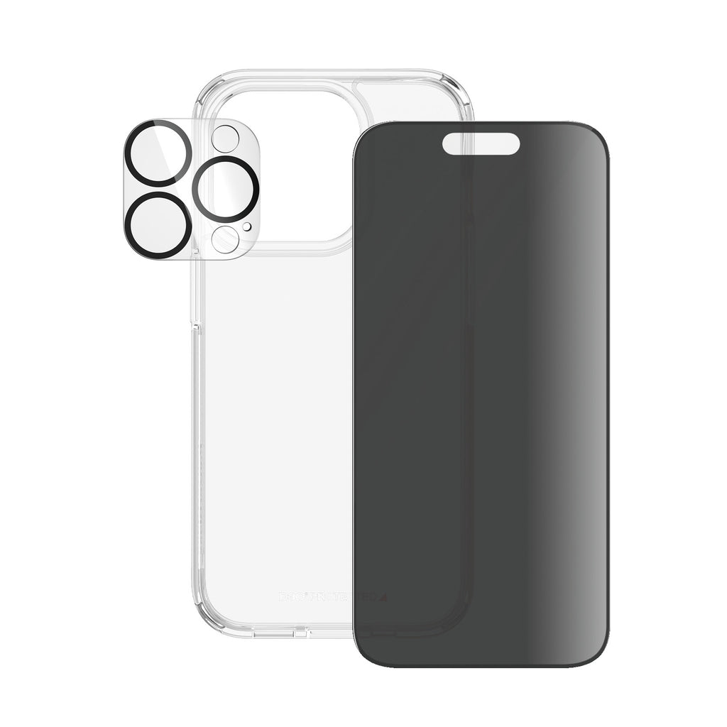 PanzerGlass ® 3-in-1 Privacy Bundle iPhone 15 Pro Protection d'écran transparent Apple 1 pièce(s)
