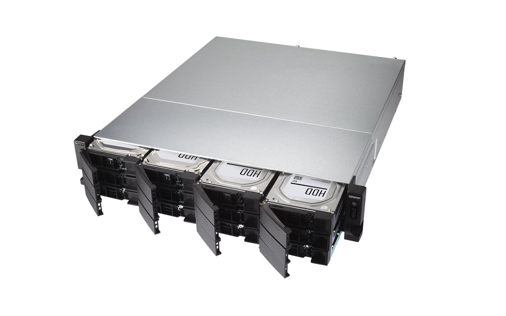 QNAP TS-H1886XU-RP-R2 NAS Rack (3 U) Intel® Xeon® D D-1622 16 Go DDR4 0 To QuTS hero Noir, Gris - vue 2