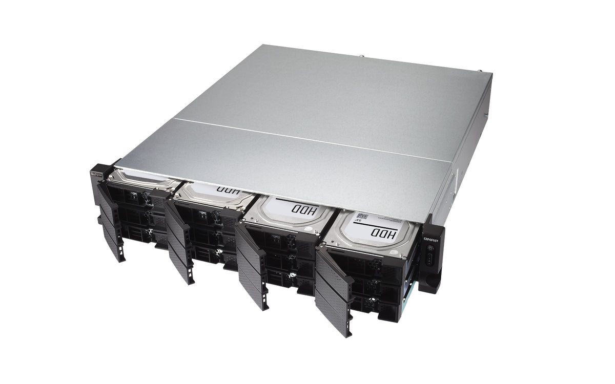 QNAP TS-H1886XU-RP-R2 NAS Rack (3 U) Intel® Xeon® D D-1622 16 Go DDR4 0 To QuTS hero Noir, Gris - vue 2